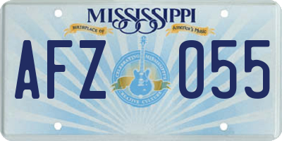 MS license plate AFZ055
