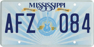 MS license plate AFZ084