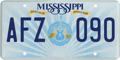 MS license plate AFZ090