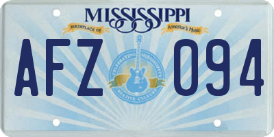 MS license plate AFZ094