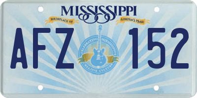 MS license plate AFZ152