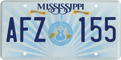 MS license plate AFZ155