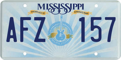 MS license plate AFZ157