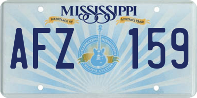 MS license plate AFZ159