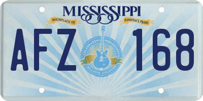 MS license plate AFZ168