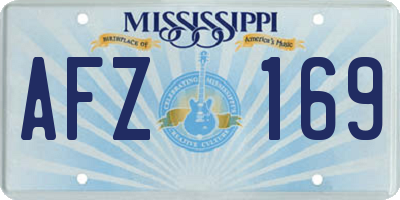 MS license plate AFZ169