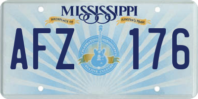 MS license plate AFZ176