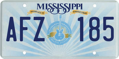 MS license plate AFZ185