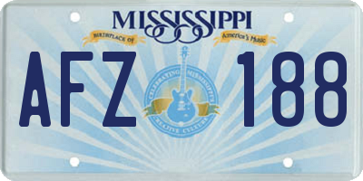 MS license plate AFZ188