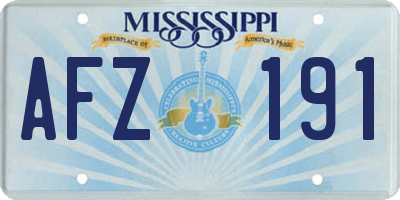 MS license plate AFZ191