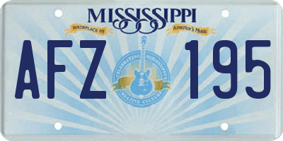MS license plate AFZ195