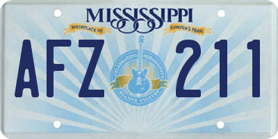 MS license plate AFZ211