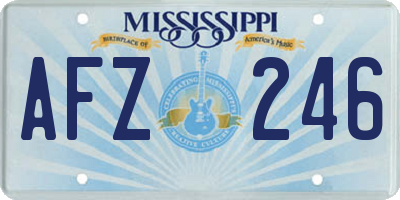 MS license plate AFZ246