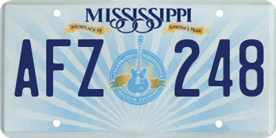 MS license plate AFZ248
