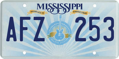 MS license plate AFZ253