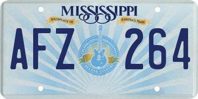 MS license plate AFZ264
