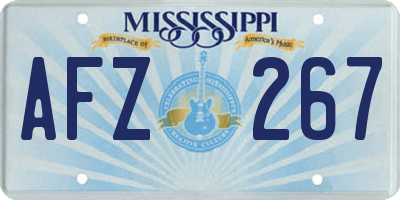 MS license plate AFZ267