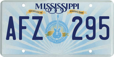 MS license plate AFZ295