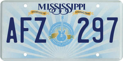 MS license plate AFZ297