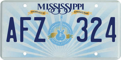 MS license plate AFZ324