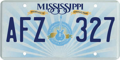 MS license plate AFZ327
