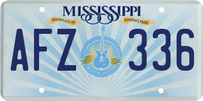 MS license plate AFZ336