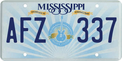 MS license plate AFZ337