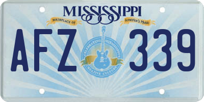 MS license plate AFZ339