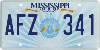 MS license plate AFZ341