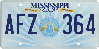 MS license plate AFZ364