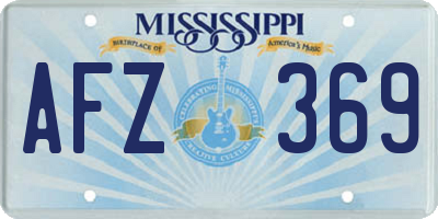 MS license plate AFZ369