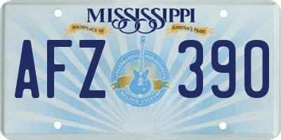 MS license plate AFZ390