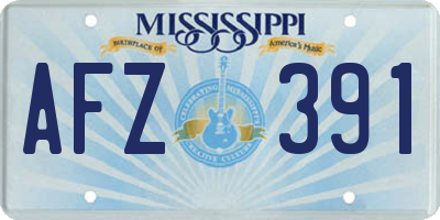 MS license plate AFZ391