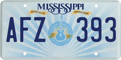 MS license plate AFZ393