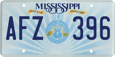 MS license plate AFZ396
