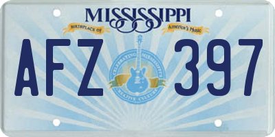 MS license plate AFZ397