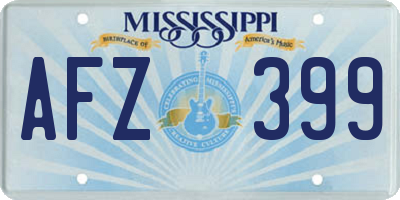 MS license plate AFZ399