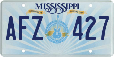 MS license plate AFZ427