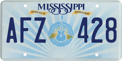 MS license plate AFZ428