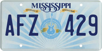 MS license plate AFZ429