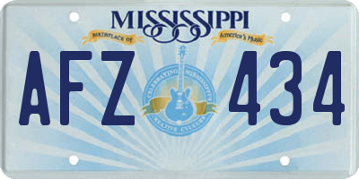 MS license plate AFZ434