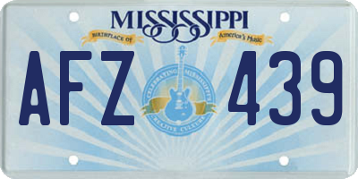 MS license plate AFZ439