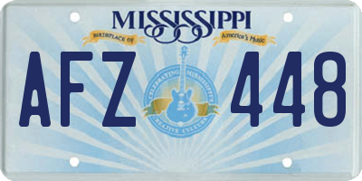 MS license plate AFZ448