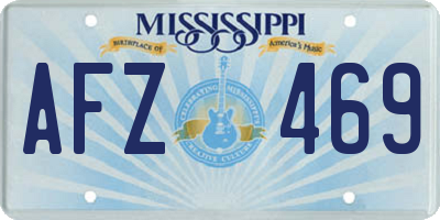MS license plate AFZ469