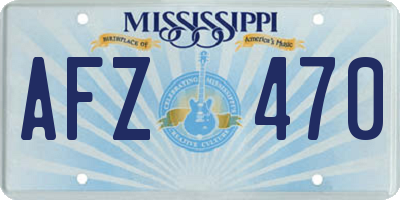MS license plate AFZ470