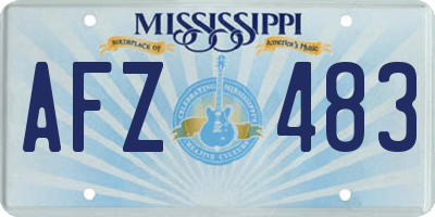MS license plate AFZ483