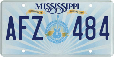 MS license plate AFZ484