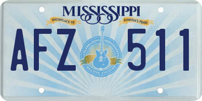 MS license plate AFZ511