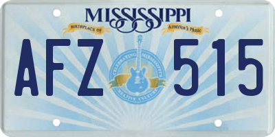 MS license plate AFZ515