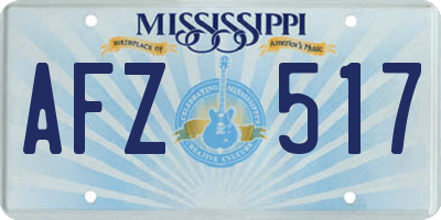 MS license plate AFZ517
